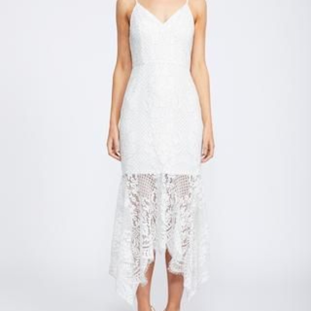 Shona Joy Cocktail Midi ivory Lace